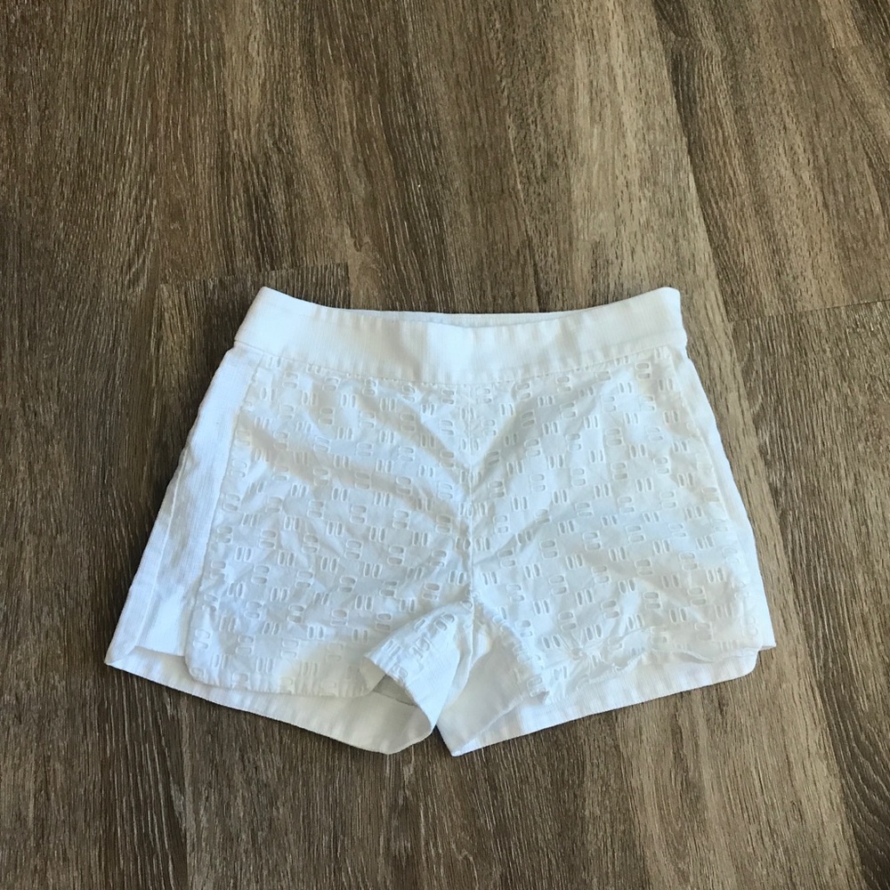 J. Crew white high waisted shorts